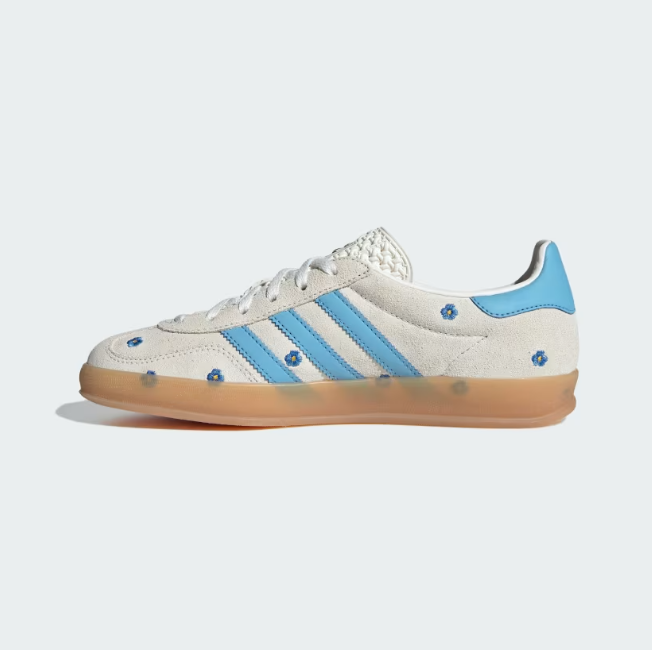 Adidas Gazelle Indoor "Light Blue Floral" Creme