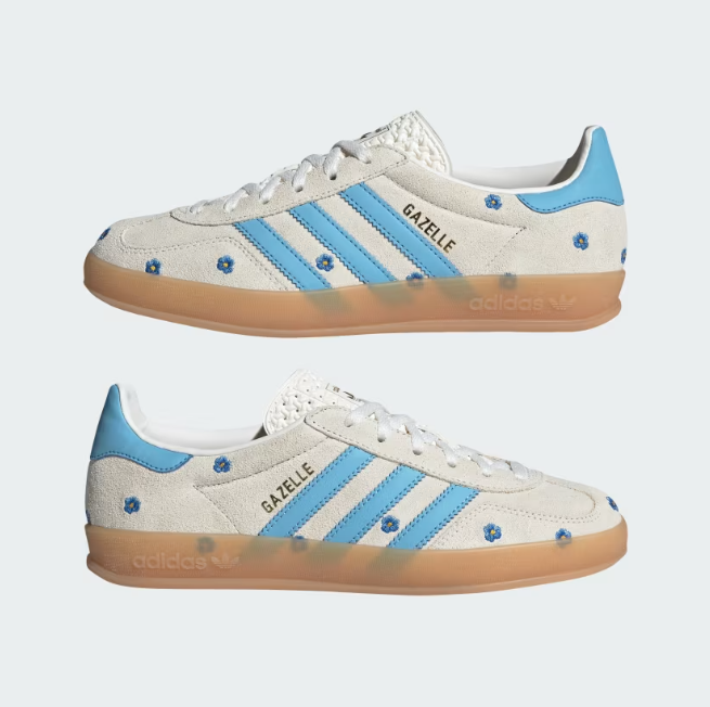 Adidas Gazelle Indoor "Light Blue Floral" Creme