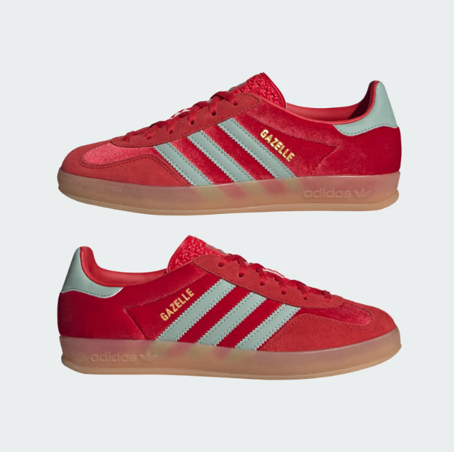 Adidas Gazelle Indoor "Better Scarlet Green Velvet" Vermelho