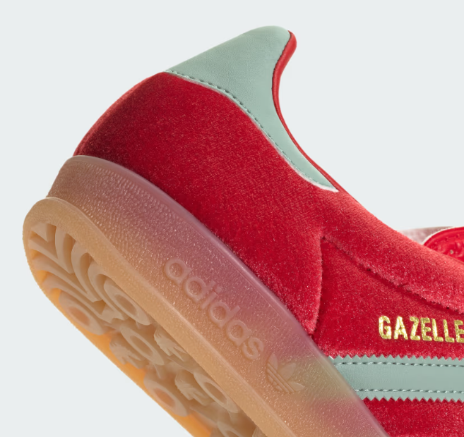 Adidas Gazelle Indoor "Better Scarlet Green Velvet" Vermelho