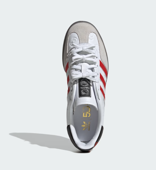 Adidas Gazelle Indoor x Hello Kitty "Anniversary Cloud White Red" Branco