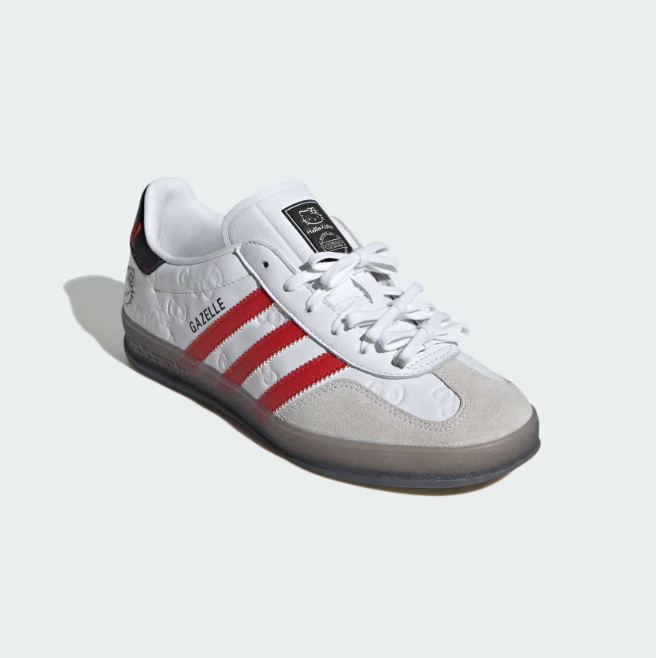 Adidas Gazelle Indoor x Hello Kitty "Anniversary Cloud White Red" Branco