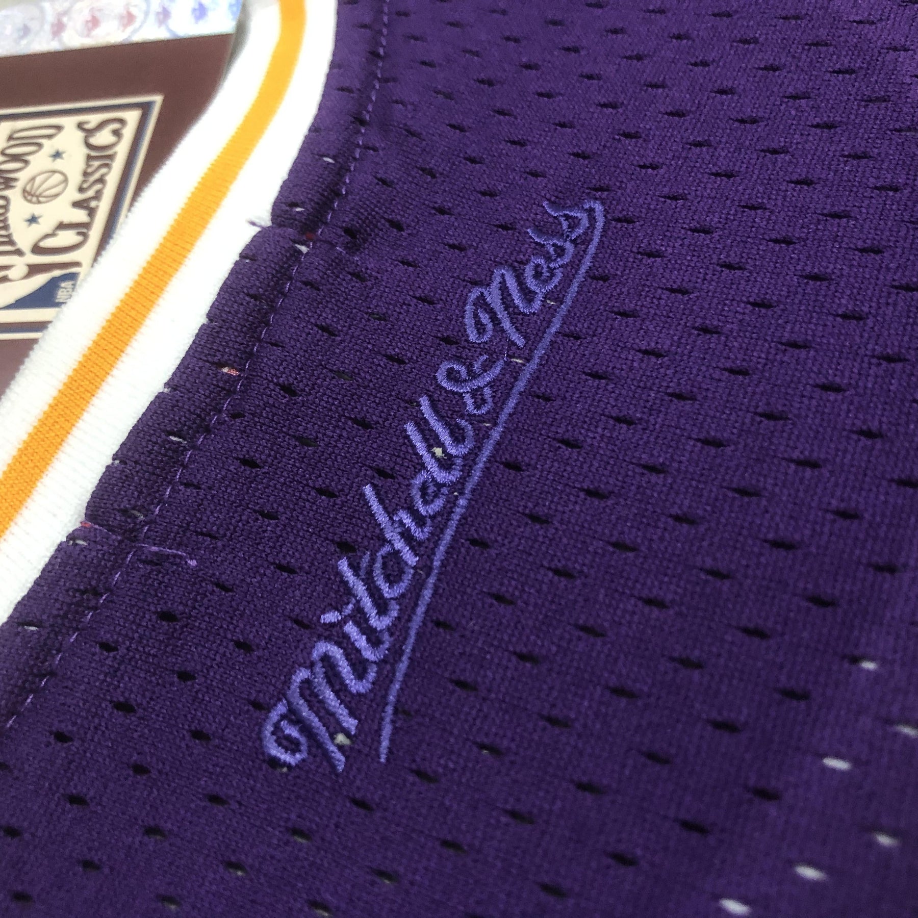 Regata Cropped Kobe Bryant Los Angeles Lakers Mitchell & Ness Hardwood Classics Roxa