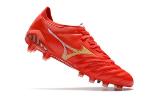 Chuteira Mizuno Morelia Neo 3 Campo FG - Vermelho/Amarelo