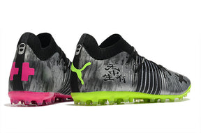 Chuteira Puma Future Z 1.1 MG - Cinza/Rosa/Verde