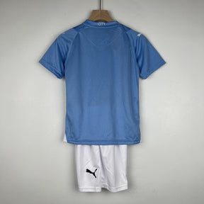 Kit Infantil Manchester City I 23/24 Puma - Azul