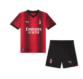 Kit Infantil Milan Home 23/24 - Vermelho e Preto