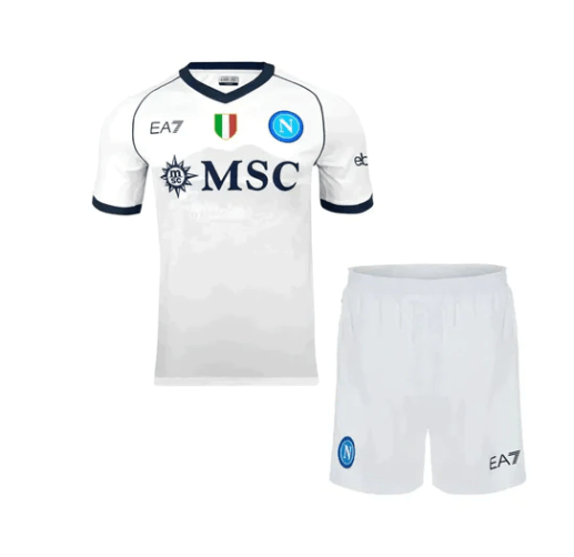 Kit Infantil Napoli Away 23/24 - Branco