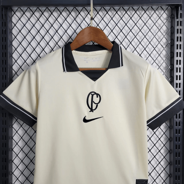 Conjunto Infantil Nike Corinthians IV 2023/24 - Creme - Loja da Seven Oficial