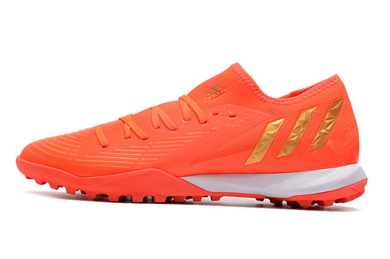 Chuteira Adidas Predator Edge.3 Low Society TF - Laranja