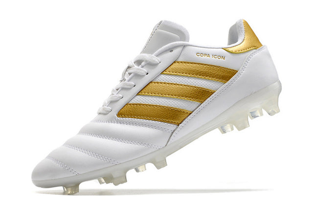 Chuteira Adidas Mundial.1 Campo FG - Branco/Amarelo