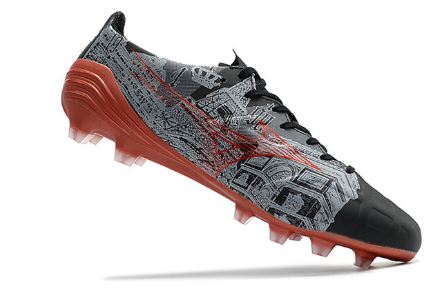 Chuteira Mizuno Alpha Japan FG - Preto/Vermelho