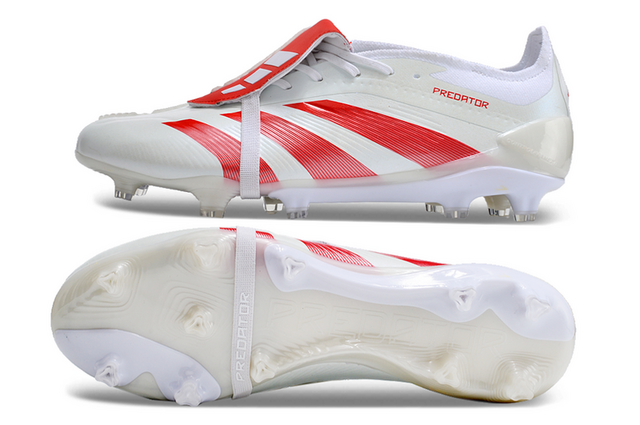 Chuteira Adidas Predstrike Elite Campo - Branco/Vermelho