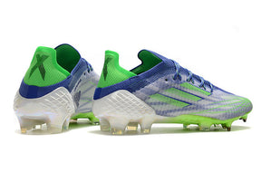 Chuteira Adidas Speedfow.1 FG - Branco/Verde/Azul