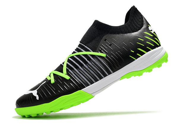 Chuteira Puma Future Z 1.1 Pro Cage Society - Preto/Verde/Branco