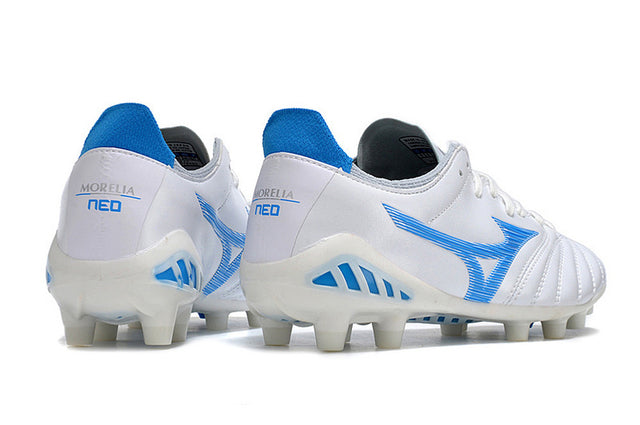 Chuteira Mizuno Morelia Neo 3 Campo FG - Branco/Azul