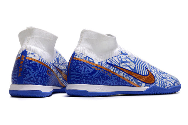 Chuteira Nike Mercurial Superfly 9 Elite Futsal IC - Azul/Branco