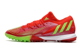 Chuteira Adidas Predator Edge.3 Low Society TF - Vermelho/Verde