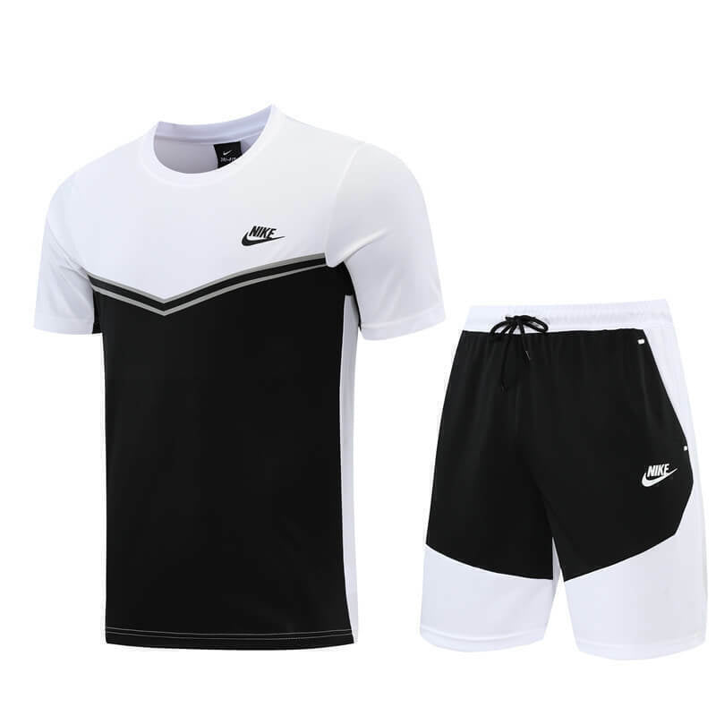Conjunto Nike Masculino Camisa e Bermuda Preto e Branco