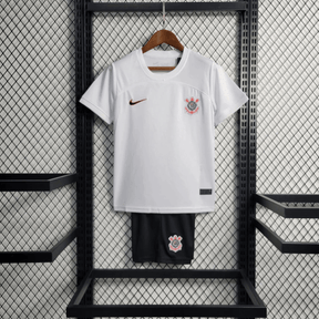 Kit Infantil Nike Corinthians Away 2023/24 - Branca