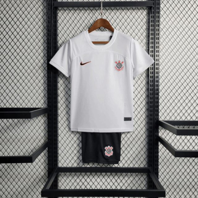 Kit Infantil Nike Corinthians Away 2023/24 - Branca