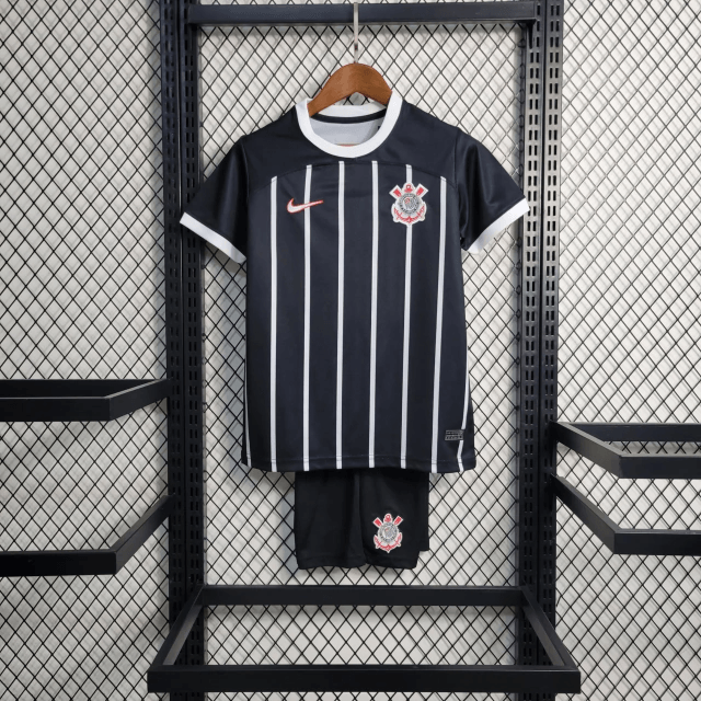 Kit Infantil Nike Corinthians Home 2023/24 - Preta