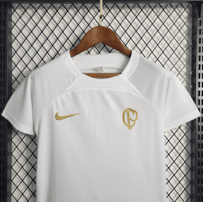 Kit Infantil Nike Corinthians Treino 2023/24 - Branco e Dourado - Loja da Seven Oficial