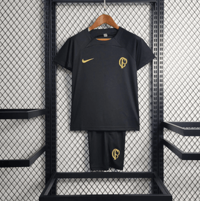 Kit Infantil Nike Corinthians Treino 23/24 - Branco e Dourado