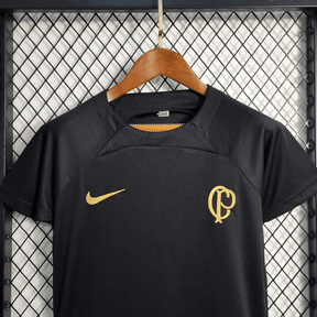 Kit Infantil Nike Corinthians Treino 23/24 - Branco e Dourado - Loja da Seven Oficial